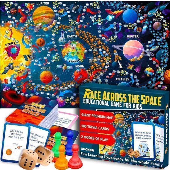 NEW QUOKKA Space Board Game Learning Family Fun - Picture 3 of 14